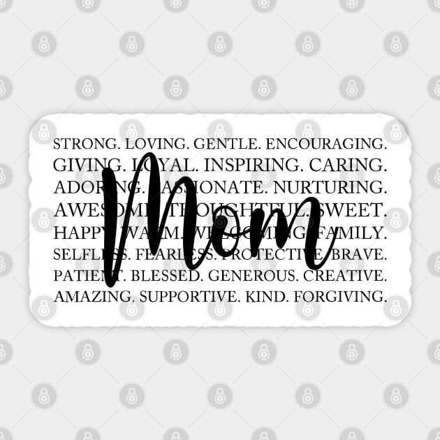 Mom: A Collection of Love Sticker by UrbanLifeApparel